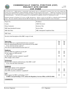 Commercially Useful Function (CUF) Project Site Review Form