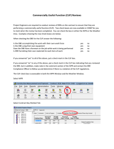 Commercially Useful Function (CUF) Reviews