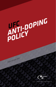 anti-doping policy - UFC Anti-Doping Program