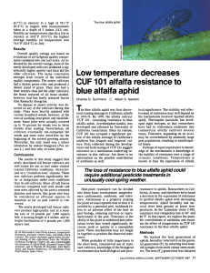 Low temperature decreases CUF 101 alfalfa resistance