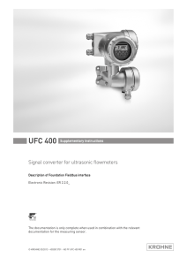 Krohne UFC 400 Fieldbus Signal Converter Manual PDF