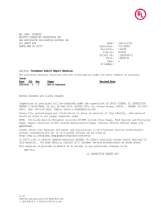 Bristolite ECO UL LIsted Smoke Vents Certificate of Compliance