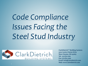 Code Compliance Issues Facing the Steel Stud Industry