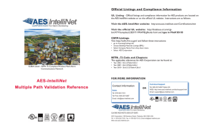 AES-IntelliNet Multiple Path Validation Reference
