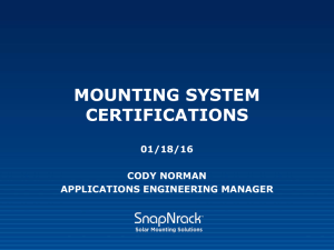 mounting system certifications