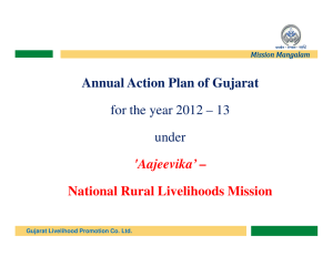 Annual Action Plan of Gujarat for the year 2012 – 13 under