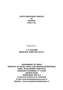 STATE INDUSTRIAL PROFILE OF GUJARAT (2012