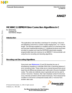 MC68HC11 EEPROM Error Correction Algorithms in C