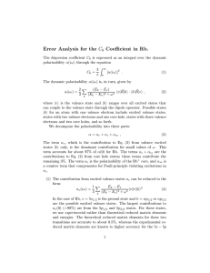 Error Analysis for the C6 Coefficient in Rb.