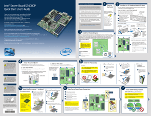 1 Intel® Server Board S2400GP Quick Start User`s Guide 6 7 5a 5b