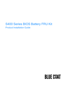 S400 Series BIOS Battery Replacement Guide