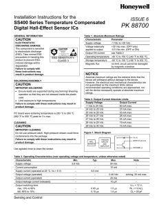 SS400 Series Temperature Compensated Digital Hall