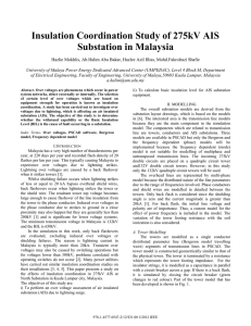 Insulation Coordination Study of 275kV AIS Substation in Malaysia