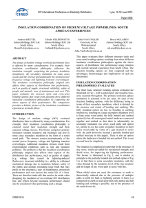 Insulation coordination of medium voltage powerlines