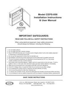 File #3 CEPS-850 Installa