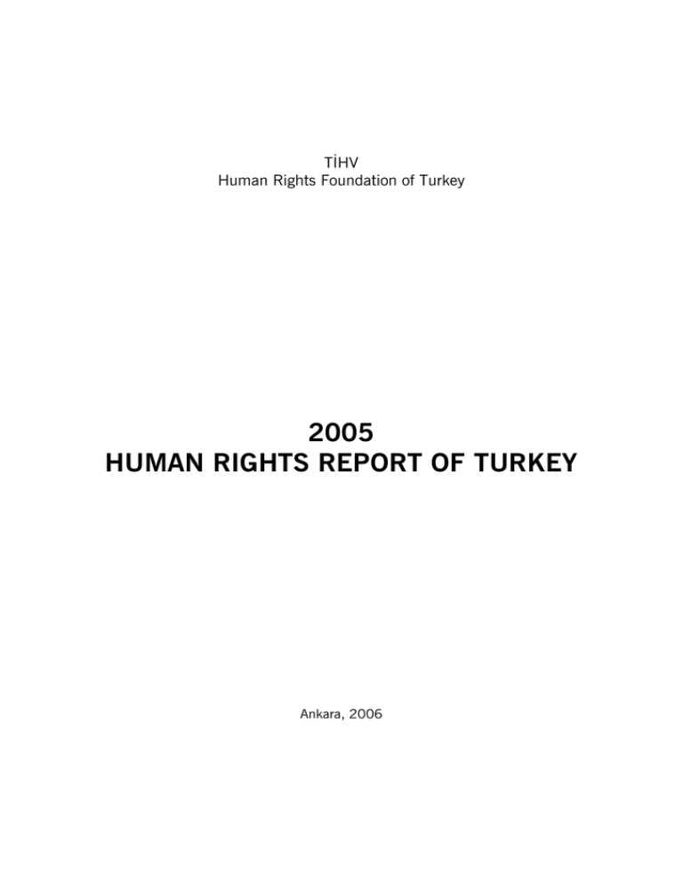 2005 human rights report of turkey