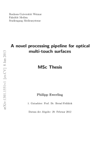 A novel processing pipeline for optical multi-touch