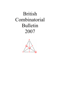 british combinatorial bulletin 2007