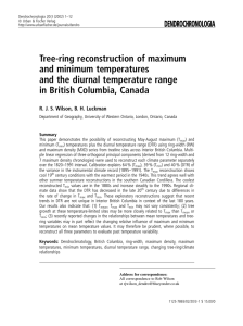 Tree-ring reconstruction of maximum