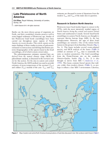 Late Pleistocene of North America