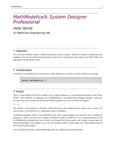 MathModelica® System Designer Professional