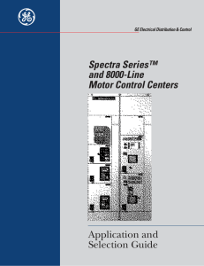 Spectra Series™ and 8000-Line Motor Control Centers