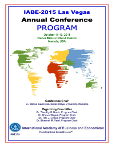 IABE-2015 Las Vegas: Annual Conference Program