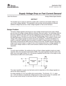 Supply Voltage Drop on Fast Current Demand