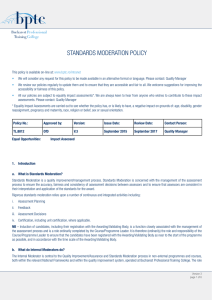 standards moderation policy