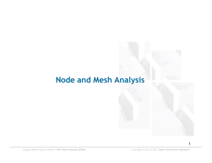 PPT : Node and Mesh Analysis