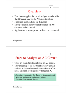 Overview Steps to Analyze an AC Circuit