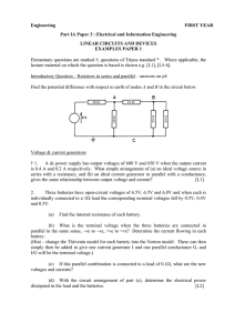 Engineering FIRST YEAR Part IA Paper 3 : Electrical and