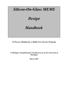 Silicon-On-Glass MEMS Design Handbook