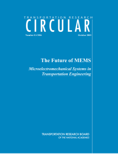 The Future of MEMS - Transportation Research Board