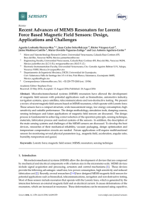 Recent Advances of MEMS Resonators for Lorentz Force Based