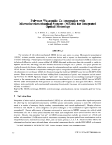 Microelectromechanical Systems (MEMS) for Integrated