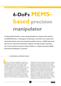 6-DoFs MEMS- based precision manipulator
