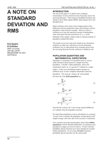 A Note on Standard Deviation and RMS