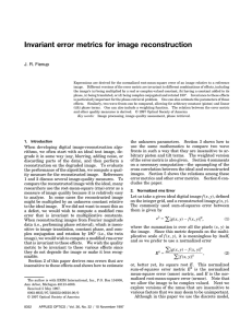 Invariant error metrics for image reconstruction