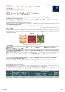 OPHI Country Briefing June 2016: Philippines