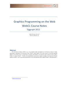 WebCL Course Notes - The Khronos Group