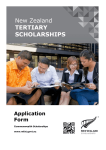 New Zealand Commonwealth Scholarships application form
