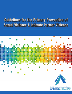 Guidelines for the Primary Prevention of Sexual Violence