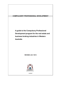 A guide to the Compulsory Professional Development program for