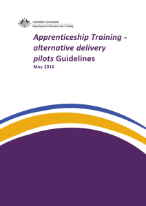 Apprenticeship Training - alternative delivery pilots Guidelines