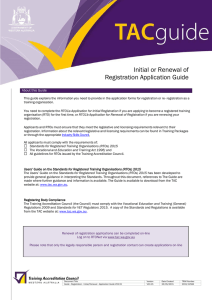 Initial or Renewal of Registration Application Guide