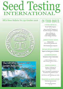 No. 132, October 2006 - International Seed Testing Association