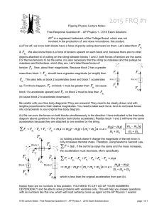 Solutions to the 2015 AP Physics 1 Free Response Questions