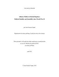 Alliance Politics in Hybrid Regimes: Political Stability and