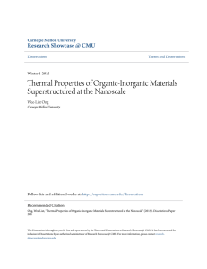 Thermal Properties of Organic-Inorganic Materials Superstructured